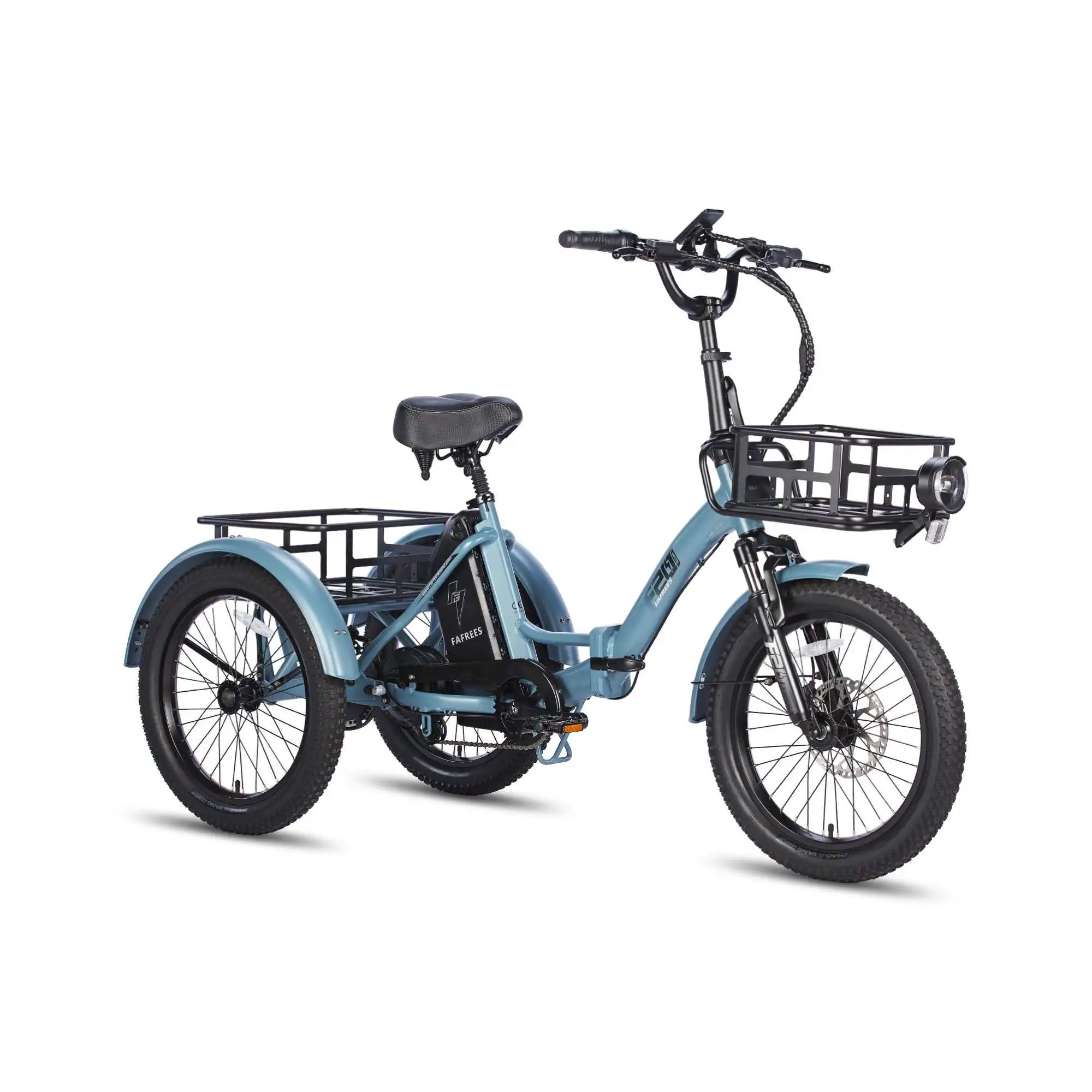 FAFREES F20 Mate 500W Motor Heavy Duty Ebike Electric Cargo Trike 180kg Capacity 110KM Range, Folding Design EU