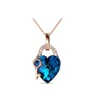 Collar nupcial de latón con baño de oro rosa de 18 quilates BL