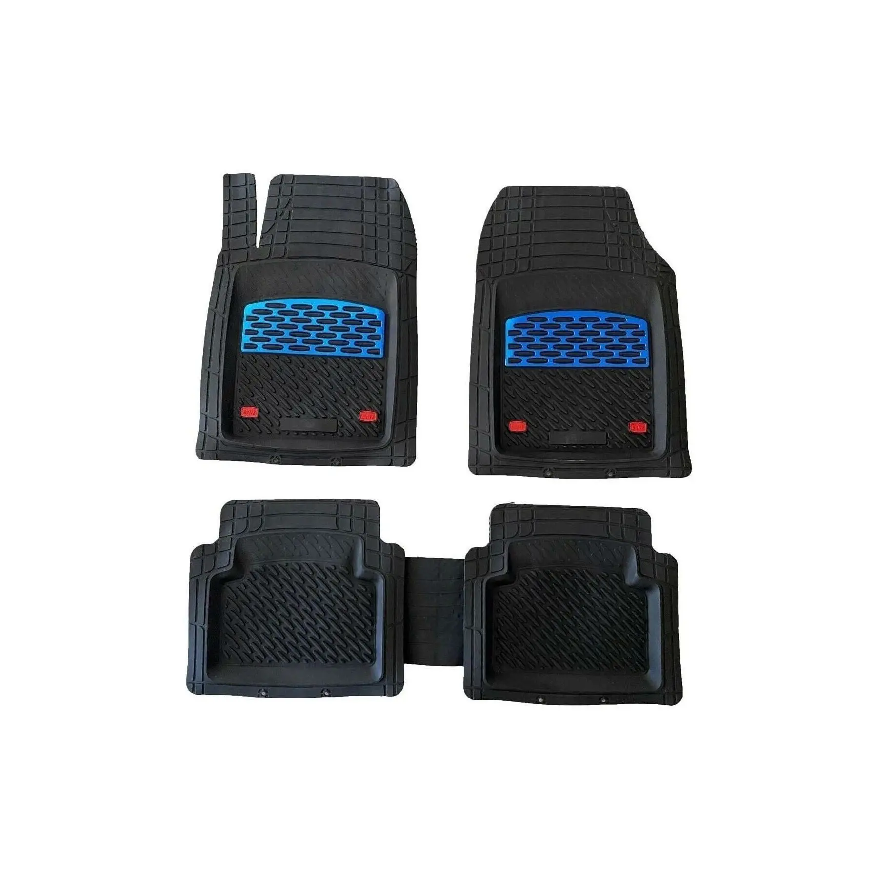 Daihatsu Cuore Compatiible 3D Pool Mat Set Sapphire Black Chrome Blue Car Mats