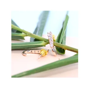 Direct Factory Supply Women's Unique Trendy Coral Diamond Studs Earring Rhodium Plated Brilliant Cut Classic Wedding Party