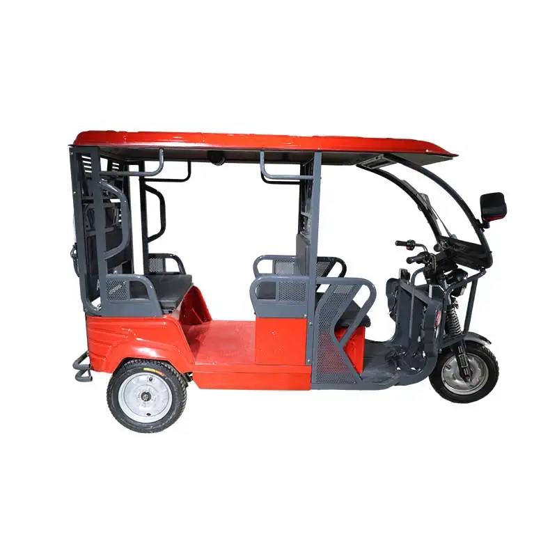 QSD Latest Factory Delivery High Quality 48v 1200W Battery Operated Electric Rickshaw Open Passenger Tuktuk India Style for Sale