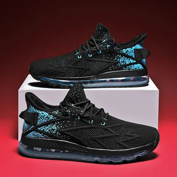 Men Sneakers Air Cushion TPR Sole Air Mash Vamp Light Weight Outdoor Jogging Running Basketball Sports Shoes Couples Trainers