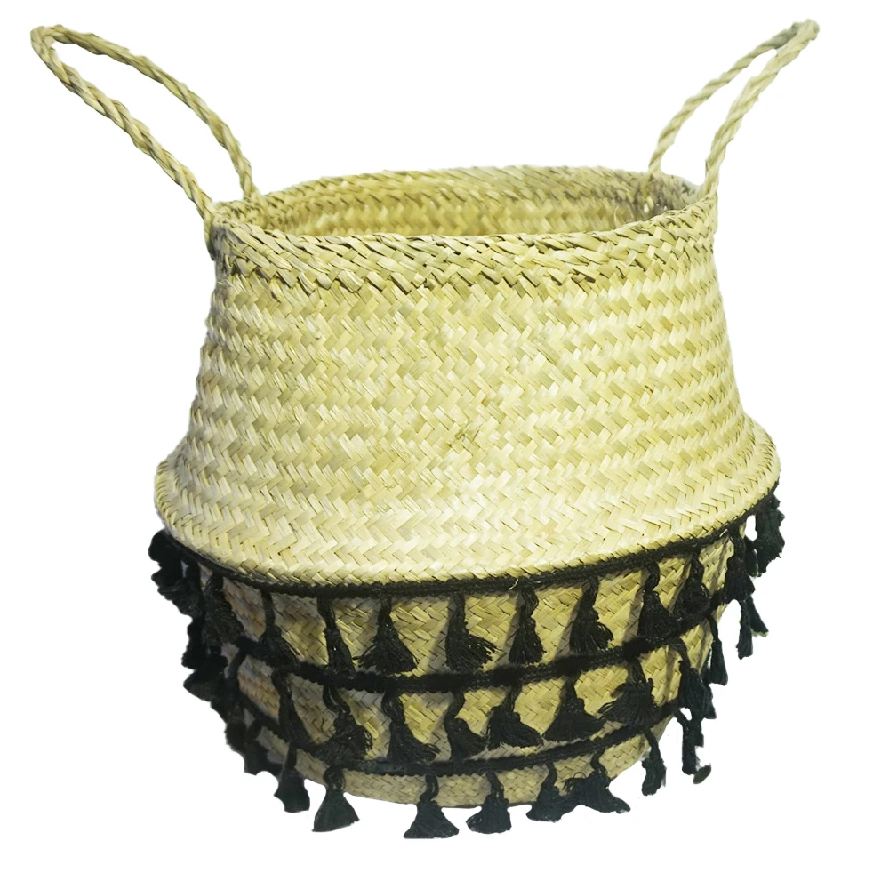 Made In Vietnam Ecofriendly Seagrass Bathroom Laundry Basket With