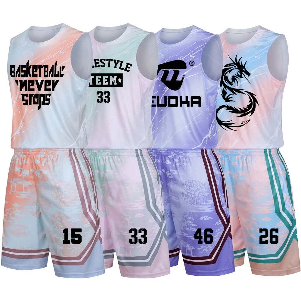 Source Latest Fashionable Quick Dry Top Quality Stitching sublimated camouflage  Basketball Uniform Your Own Design and Logo on m.