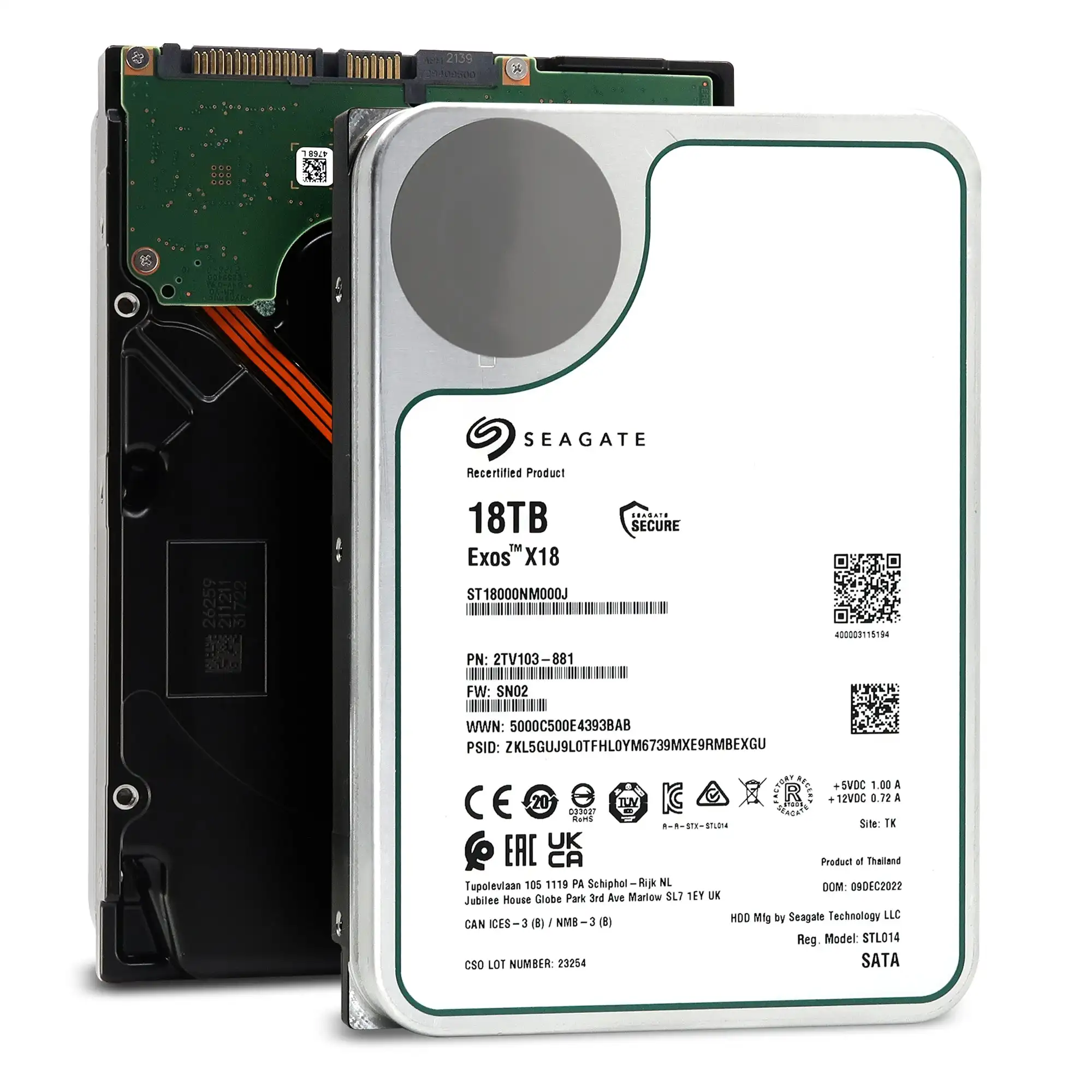 Seagate EXOS X18 Series 18TB HDD - High Performance & Reliability
