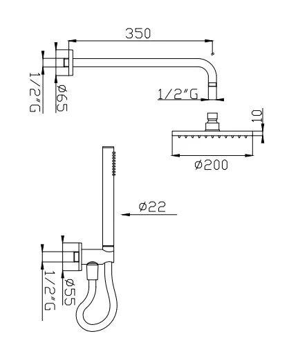 Shower Mixer Technical View