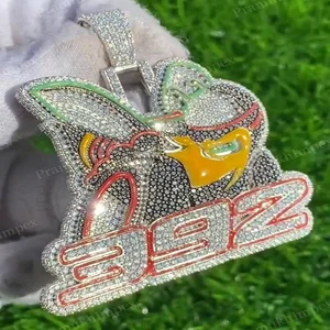 Luxurious Sterling Silver Enamel Diamond Pendant Quality Moissanite Jewelry Gold Plated Jewelry For Women Available At Low Price