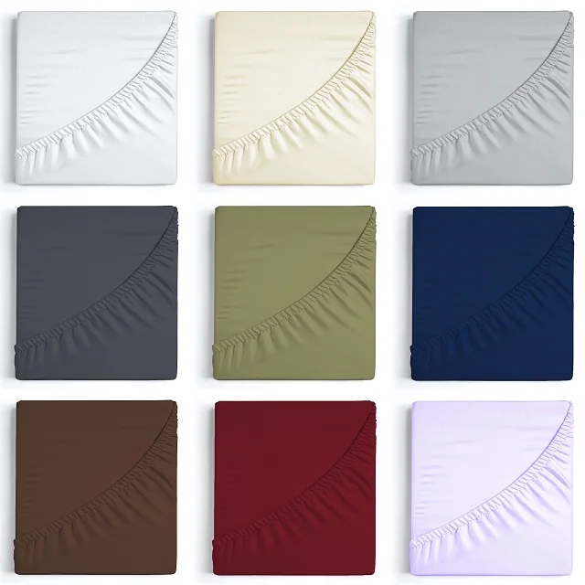 Натяжная простыня Премиум-качества для отеля, роскошное мягкое постельное белье с 1500 нитями, натяжная простыня с глубоким карманом до 16 дюймов, OEM ODM стиль