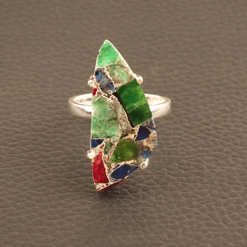 Fine Fashion Jewelry Mohave Multi Copper Turquoise Silver Plated Open