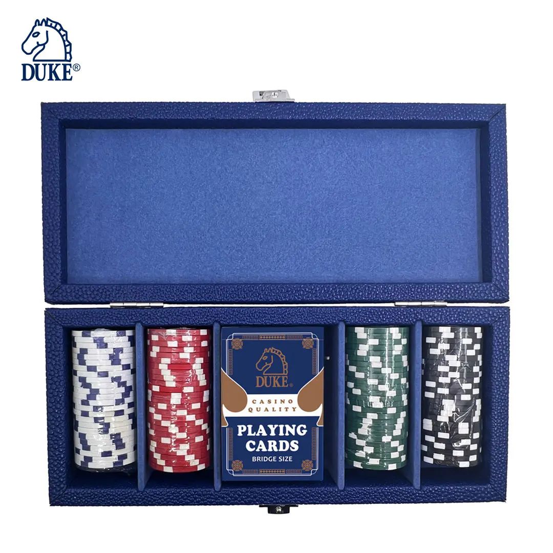 Набор покерных чипов в кожаном чехле-100