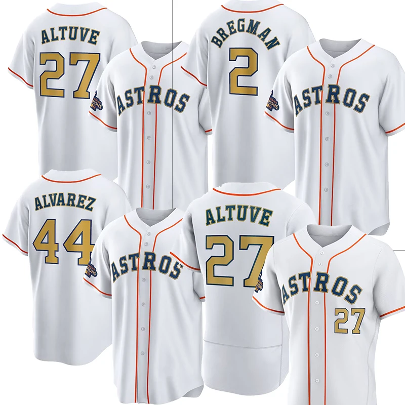 Men's Jose Altuve Houston Astros Authentic Gold White 2023 Collection Jersey