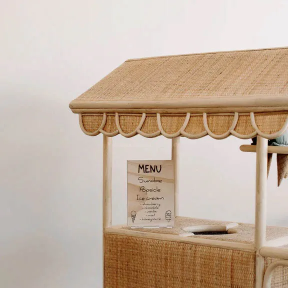 Уникальная детская тележка для мороженого из ротанга ручной работы кухонный игровой набор детей 100% безопасность сделано во