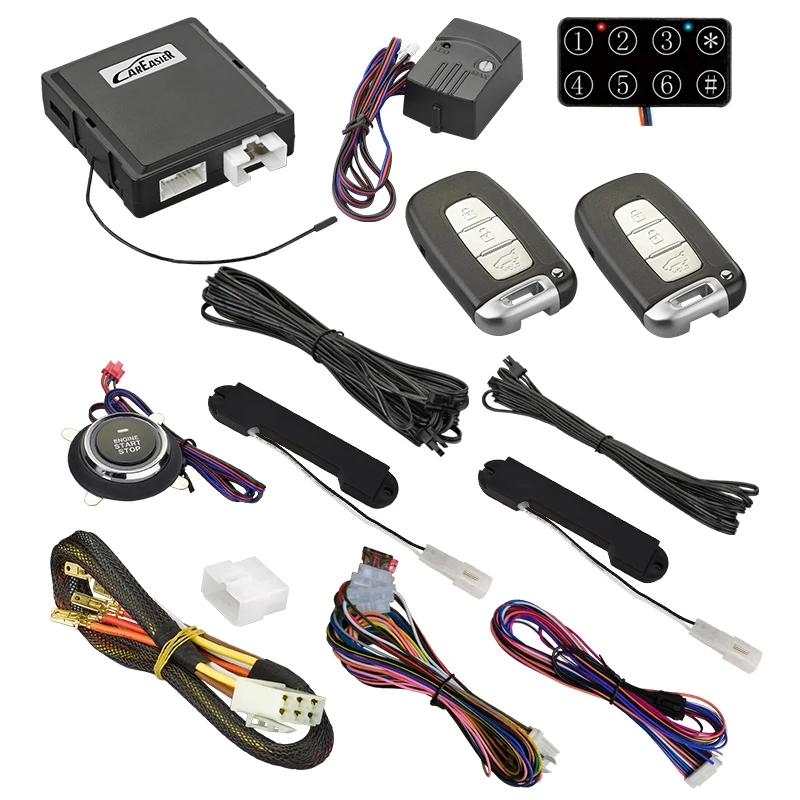 PKE Smart Key Car Alarm Push Button Engine Start Stop System with Remote Starter and Work with Both Gasoline and diesel Engines