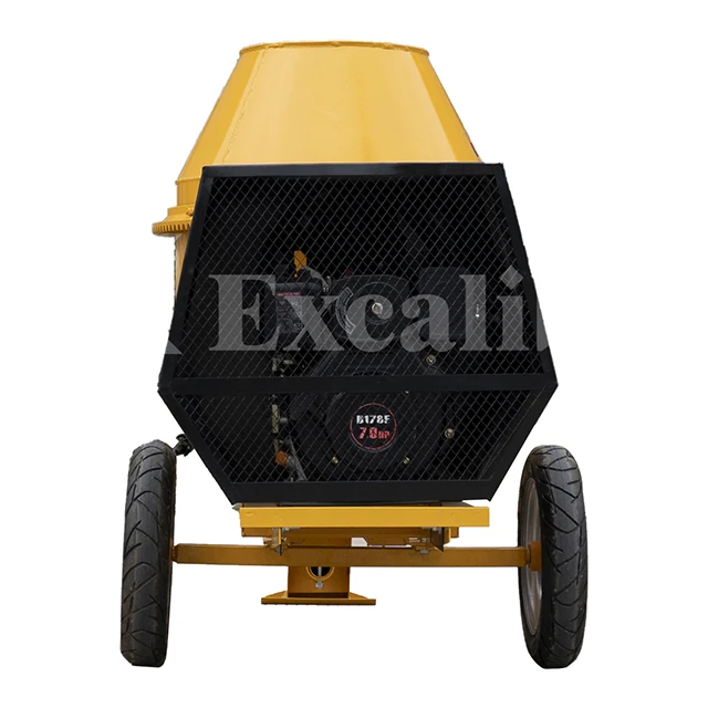 260L 350L 400L 500L Big Powerful Customized Optional Engine Concrete Mud Mixer Machine for Construction Use