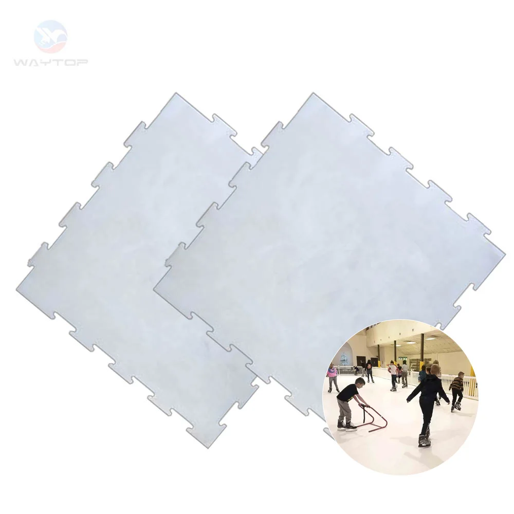 Refreezable Ice Sheet Synthetic Ice Rink Inflatable Mini Hockey Rink Skating Rink for Kids