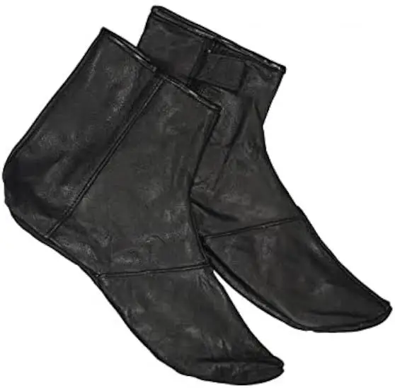 Halal Sunnah Islamic Thermal Warm Genuine Leather Socks Muslim Anti-Slip Bottom Casual Woven Ankle High Men Women Anti-Bacterial