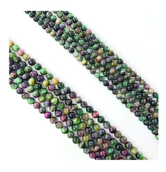 Unlimited inspiration Distinctive Vibrant Round Beads 4mm 6mm 8mm 10mm 12mm Dyed Green and Red Tiger Eyes For Jewellery Design