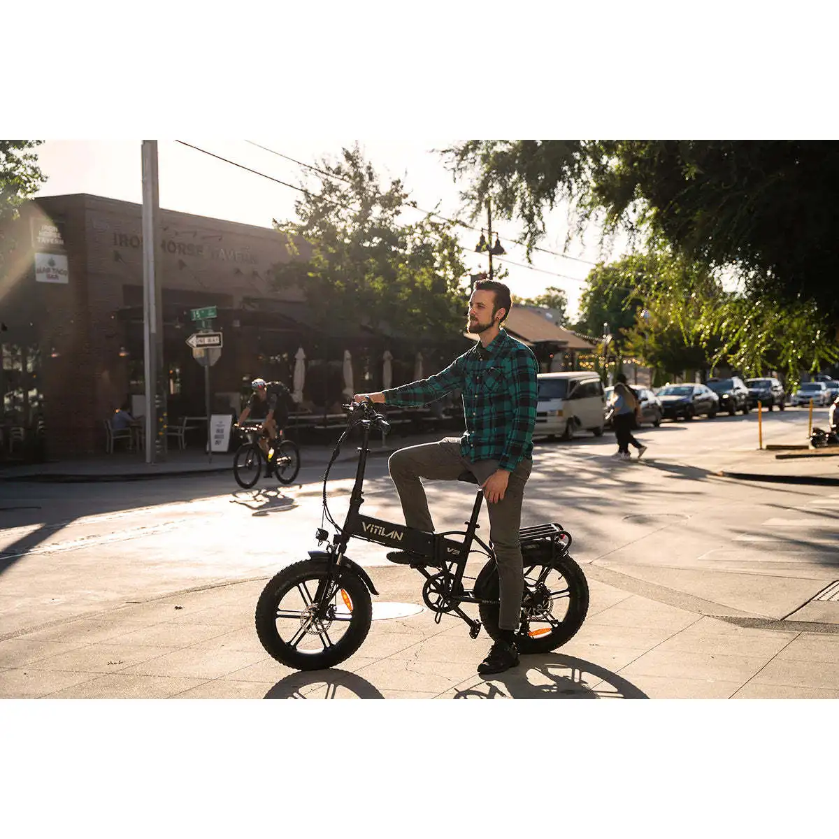 V3 2.0 Adult All Terrain Electric Folding Bike with Fat Tires