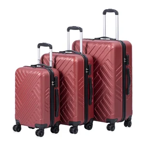 Wholesale Travel ABS Case Trolley Luggage Bag Set Suitcase 4 Spinner Wheels Rolling Trolley Luggage Suitcease Sets