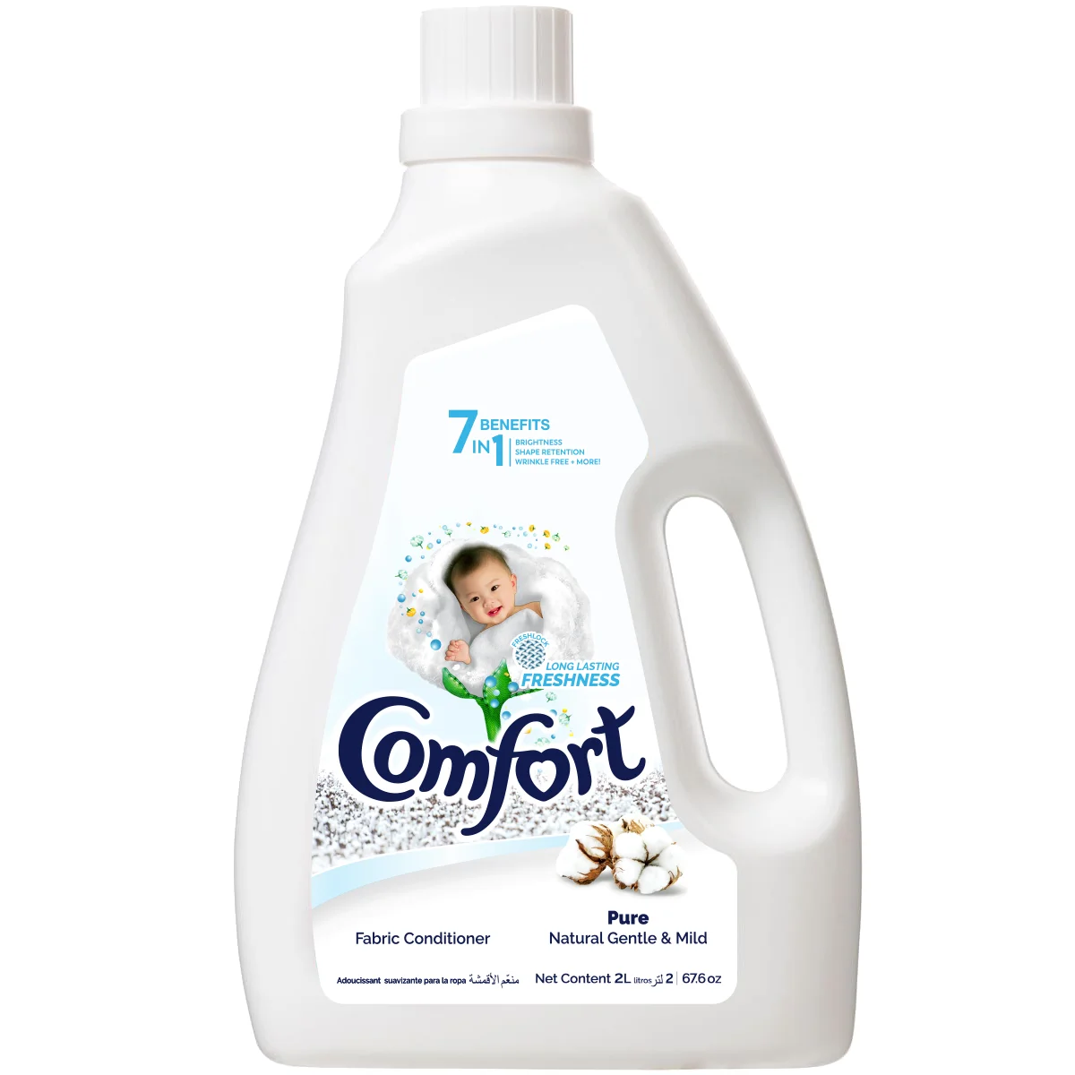 Comfort Dilute 7in1 Ui 4x2l Bottle Fabric Softener With Pure Fragrant