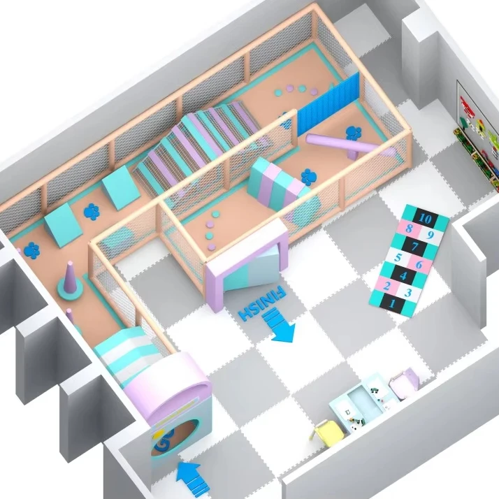 Feelkids ALITA-TQ26001 High-Capacity Indoor Plastic Multi-Play Kids Activity Center PE Board Exercise Equipment Garden