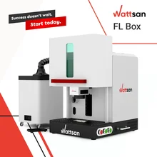 WATTSAN FL Box 30W Laser Marking Machine Engraving Easy Programmable AI/DXF BMP PLT Graphic Format for Industries New Condition