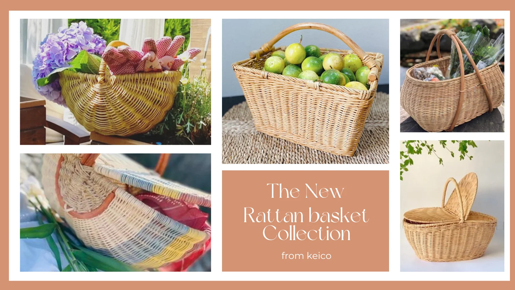 The Vintage Wicker Woven Picnic Basket Boho Style Food Storage