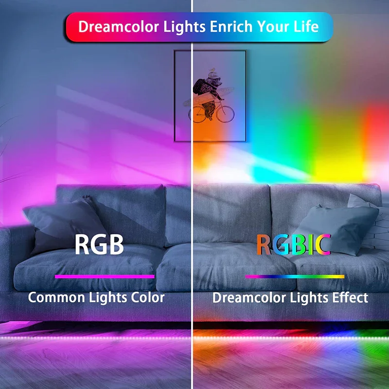Tuya APP Control Dual-mode Symphony Music Snyc Voice Sensor RGB Smart Home Night Lights