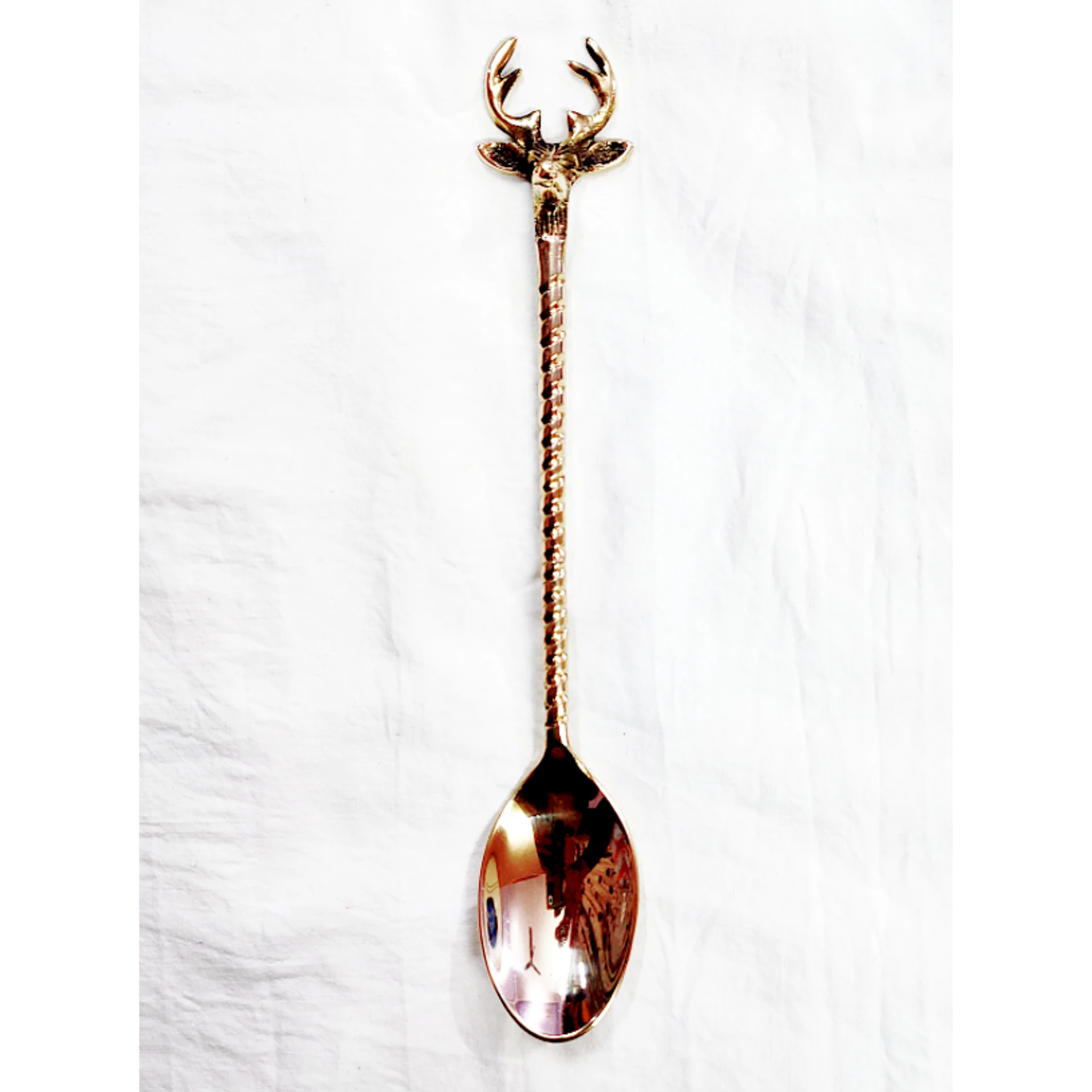 Golden Branch Flatware Spoon with Mirror Polish for Hotel & Restaurant Good Quality Branch Dinner Spoon for Wholesale Price