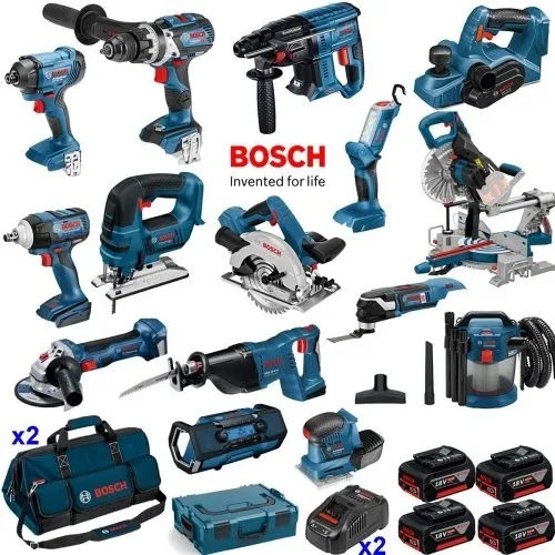 Ready to ship- New In BosChs_20V 6.0-Ah Li ion Cordless 15-Pieces Combo Kit Power Tools
