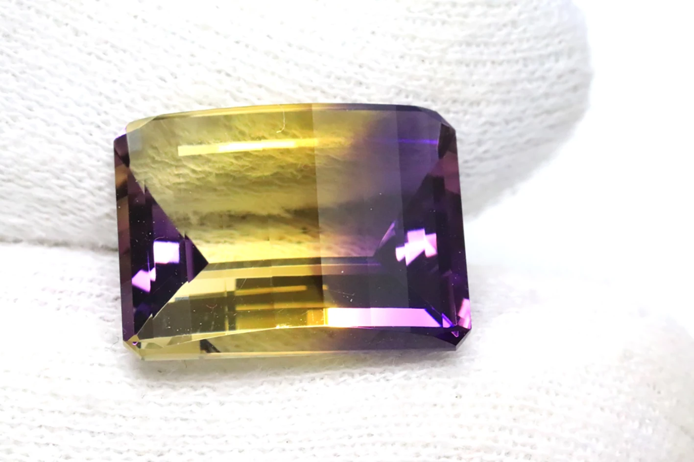 Lab Created Ametrine Gemstone - Hydro Thermal Quartz Ametrine 13mm-20mm Gems - Pixel Cut Synthetic Stone At Wholesale Price
