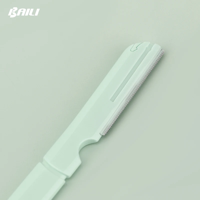Multipurpose  Women's Razor Eye Brow Trimmer Facial 3 Pcs Women Lady Shaper Set Eyebrow Razor with Cover