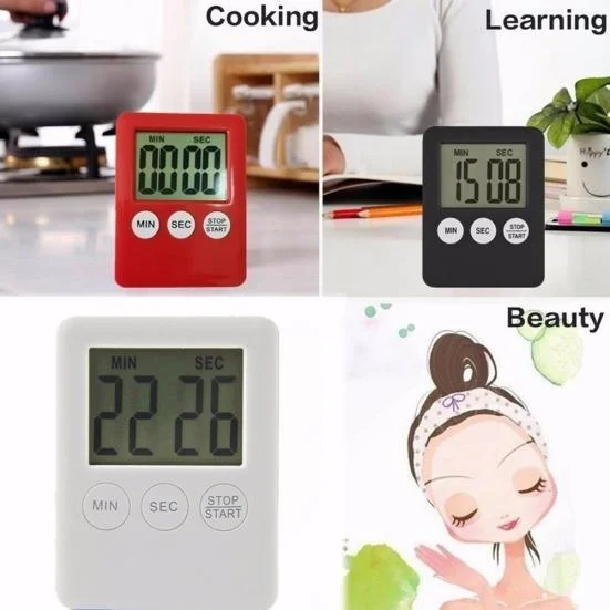 Digital Kitchen Timer with an Alarm Remind Function Magnetic Count up and Countdown for Cooking, Fitness, Studying