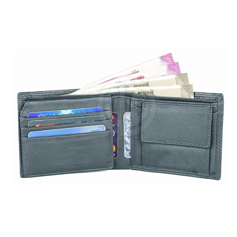 2023 Custom Logo Design Men's Real Cowhide Leather Wallet Whole Sale Price Men Wallets For Sale