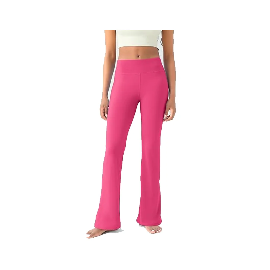 Yoga Womens Leopard Flare Dress Pants V Crossover High Waisted Bootcut Elastic Waist Breathable Four-way Stretch Gym Leggings
