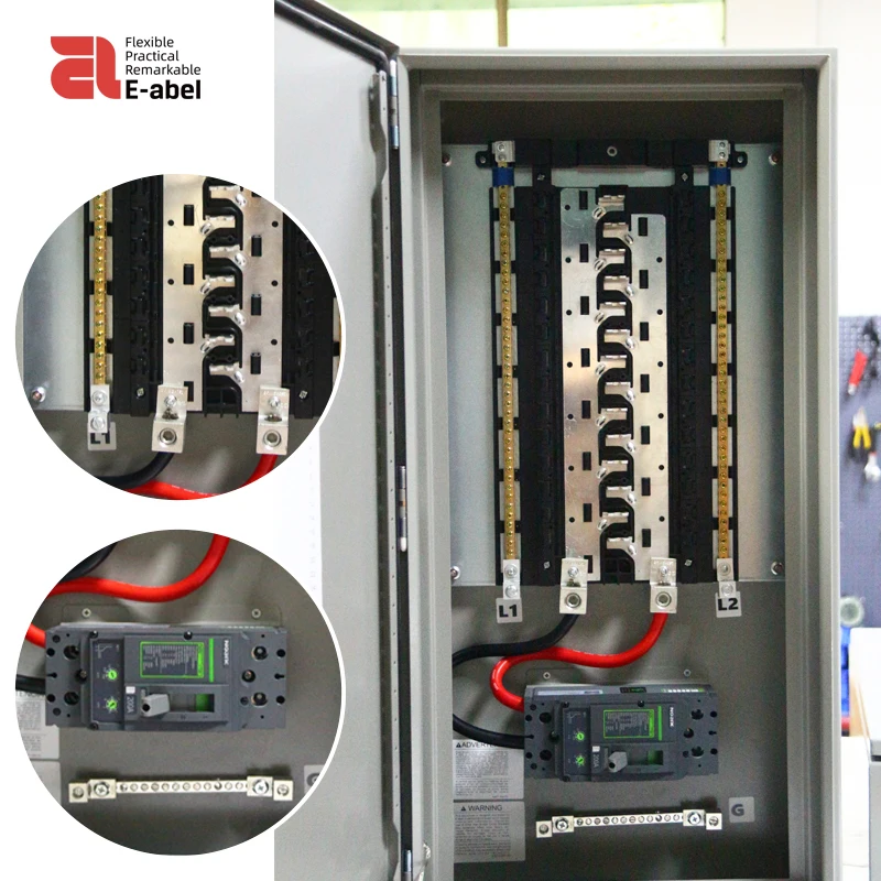 Eabel Factory UL Load Center 8 12 24 36 42 48 Way Distribution Box 160A 200amp Power Distribution Panel Board for Modular House