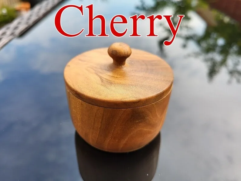 Handmade Rustic Wooden Spice Box with round Patterned Rack Herb & Spice Storage Adds Character to Your Kitchen