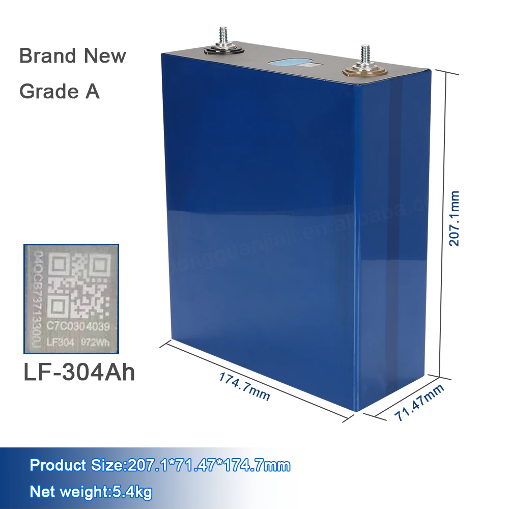 Класс EV 304ah Lifepo4 элементы 3,2 v 310ah Lfp призматическая батарея Lifepo4 3,2 v 320ah солнечная система Ce синий ПВХ 6000 раз 3C 3 года