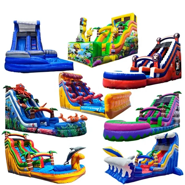 Factory Wholesale Giant Inflatable Bouncer Slide Combo Bouncy Castle with Pool Jumper for Outdoor Advertising Inflatables