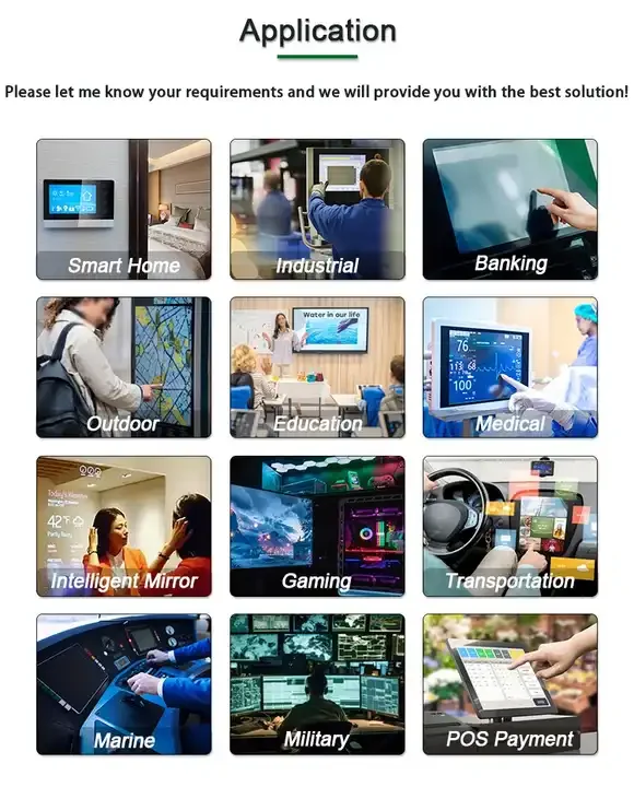 OKE 21.5 Inch Open Frame Touch Screen Panel Industrial Interactive Raspberry Pi Rs232 Ip65  Tft Lcd EETI Pcap Touchscreen