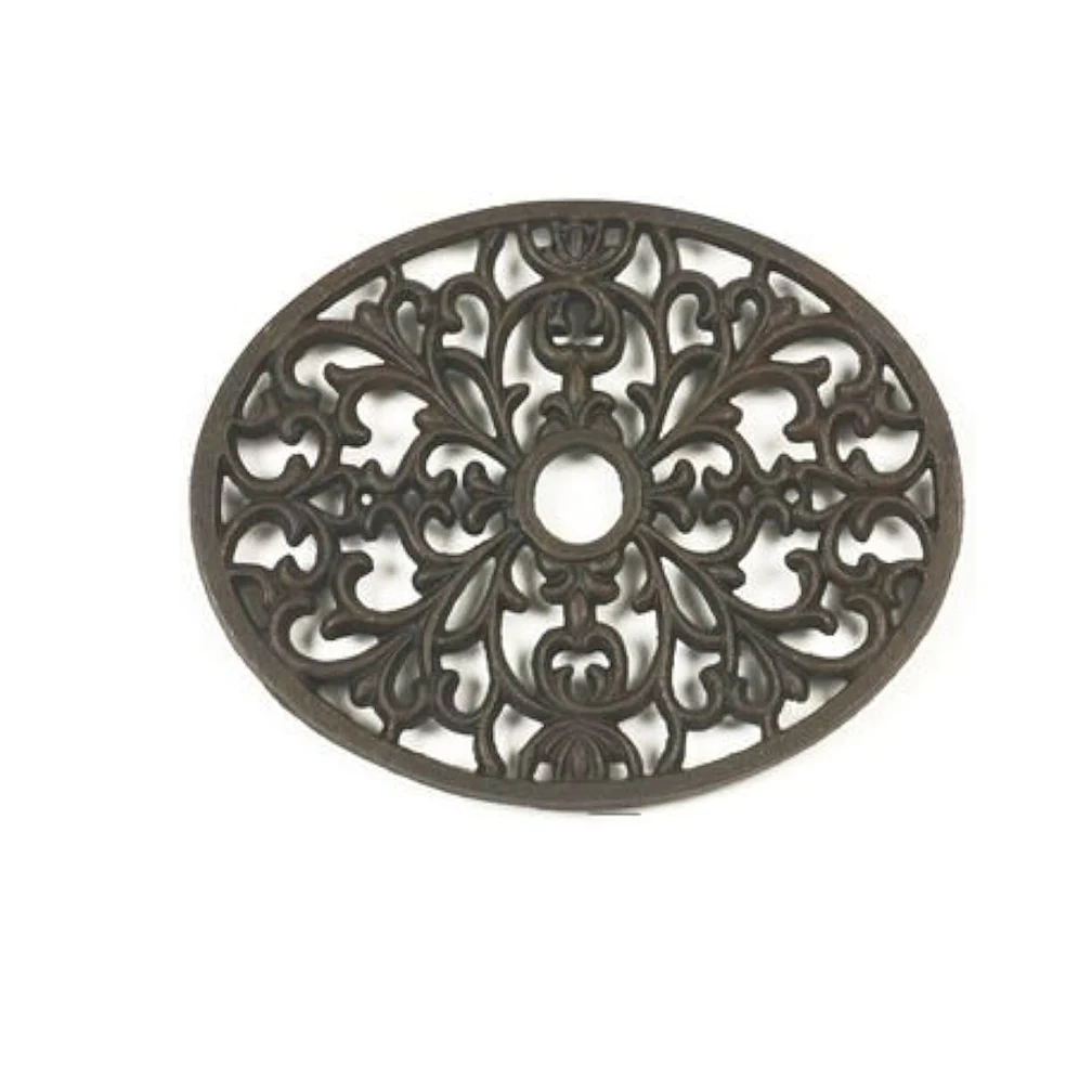Blue Colored Cast Iron Heart Trivet Decorative Cast Iron Trivet for Kitchen Countertop Dining Table Vintage Design Kitchenware