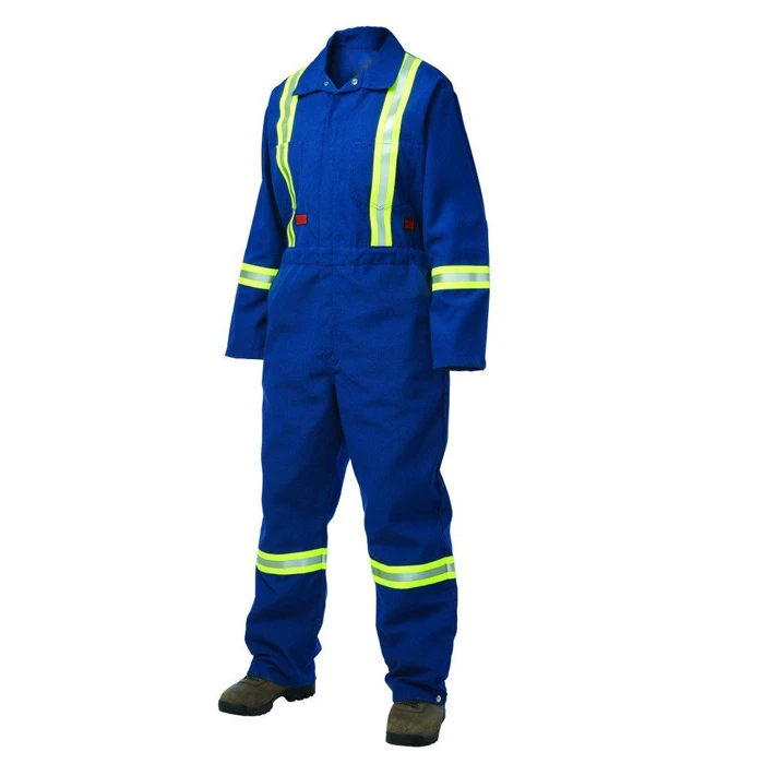 Reflective Flame Resistant Safety Uniform Coverall Workwear Insulated Seaman Cotton Coveralls For Unisex