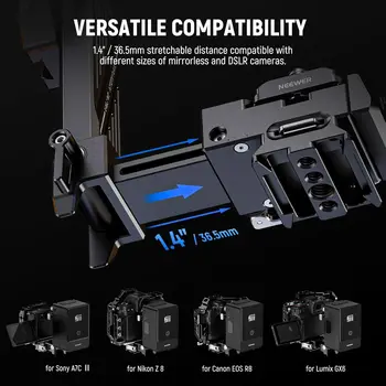 NEEWER PS013 Foldable V Mount Battery Plate with Arca Type QR Plate detail image