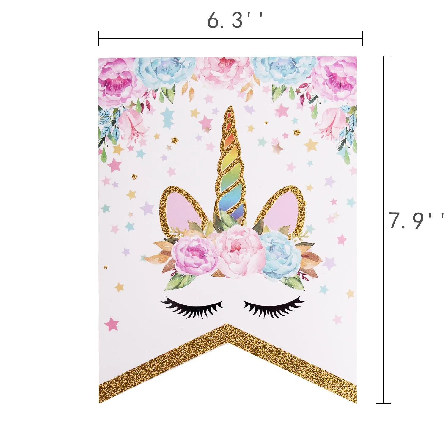 Pink Happy Birthday Banner Rainbow Unicorn Themed Party Favors ...