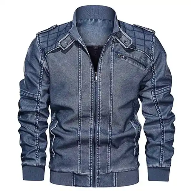 Denim Jacket With Leather Sleeves Mens | lupon.gov.ph
