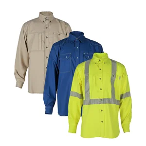 Fr Clothing Shirts Fire Resistant Flame Resistant Shirt Fr Clothes 2 Pocket Work Uniform Work Wear Fire Resistant Shirts