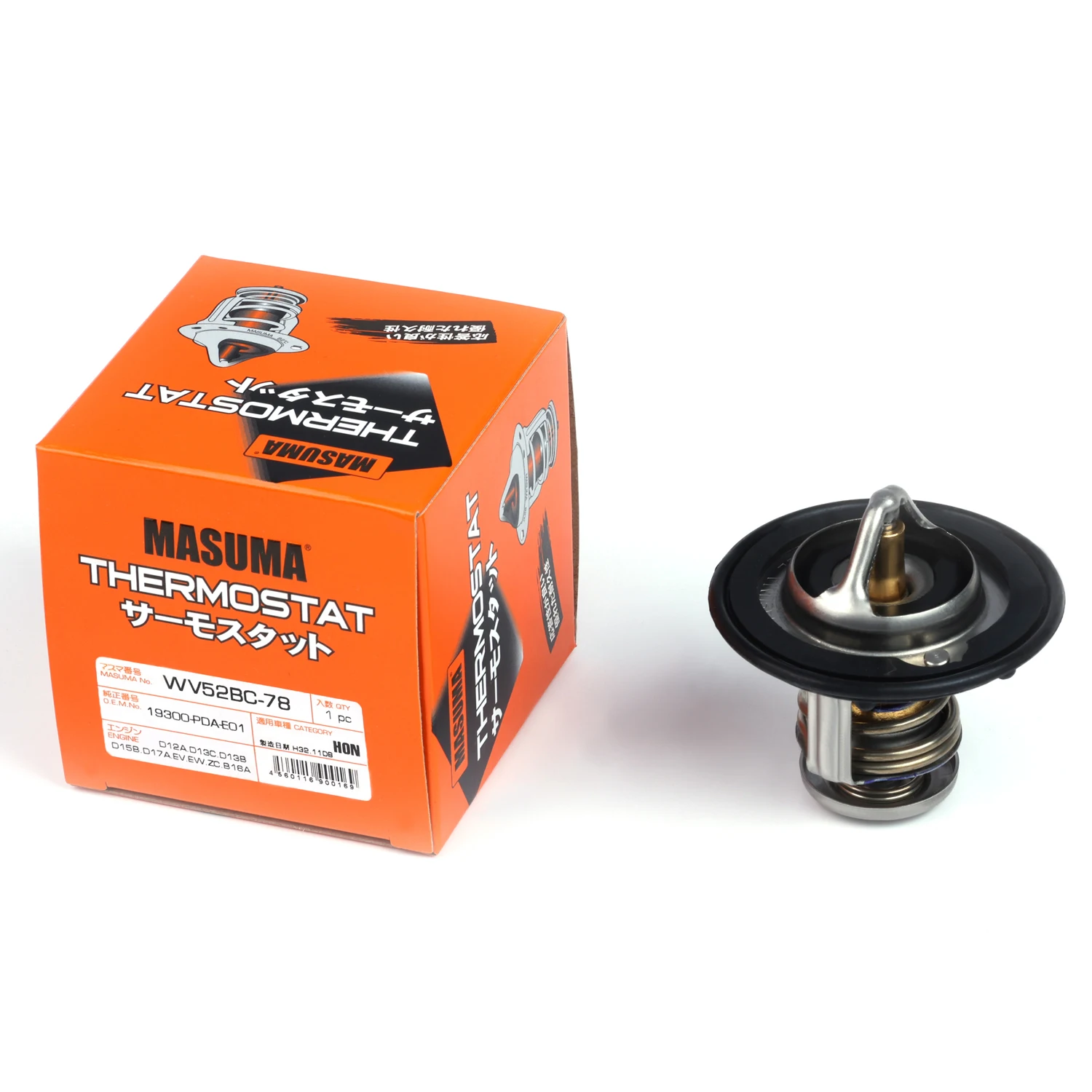 MASUMA WV52BC-78 Coolant Thermostat Auto Electric Parts Car 19300-P08-0140  5-86000-035-0 for Hoda Civic Accord & ISUZU