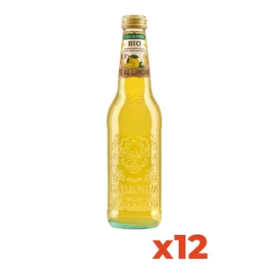 Galvanina Italian Organic Lemon Iced Tea Premium Quality 355ml Glass Bottles 12 Bottles in Case