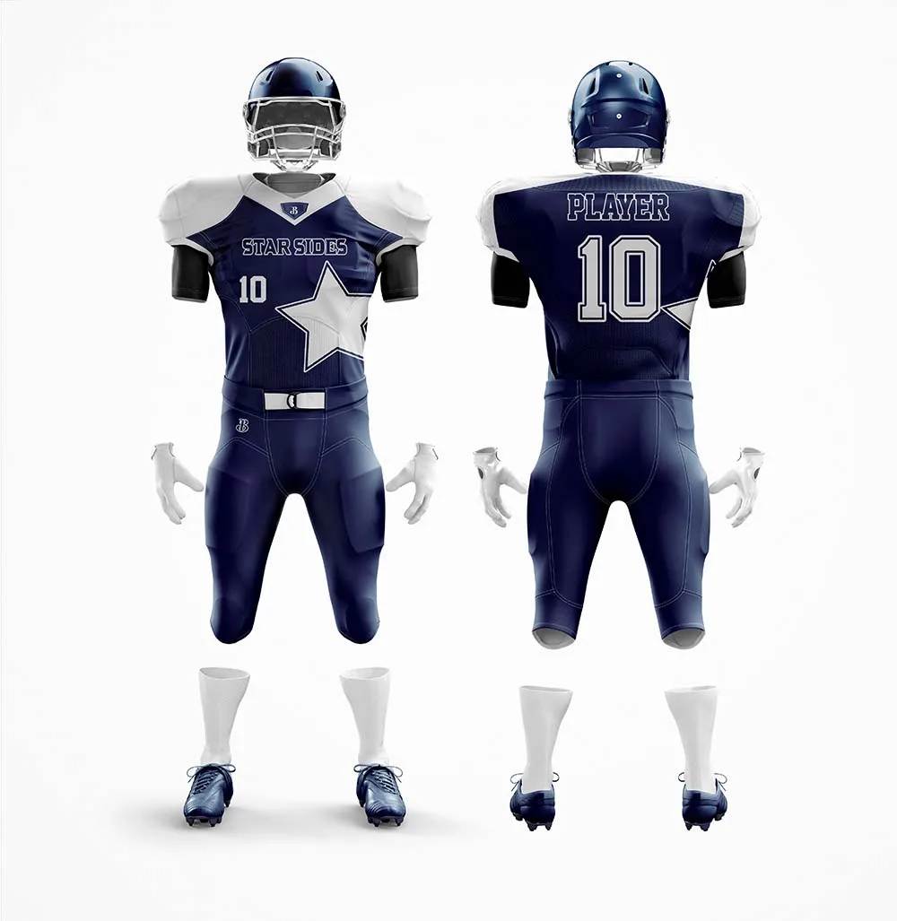 Source American Football Uniform Wholesale 100% Polyester Football Set  Football Clothes Team Jersey on m.