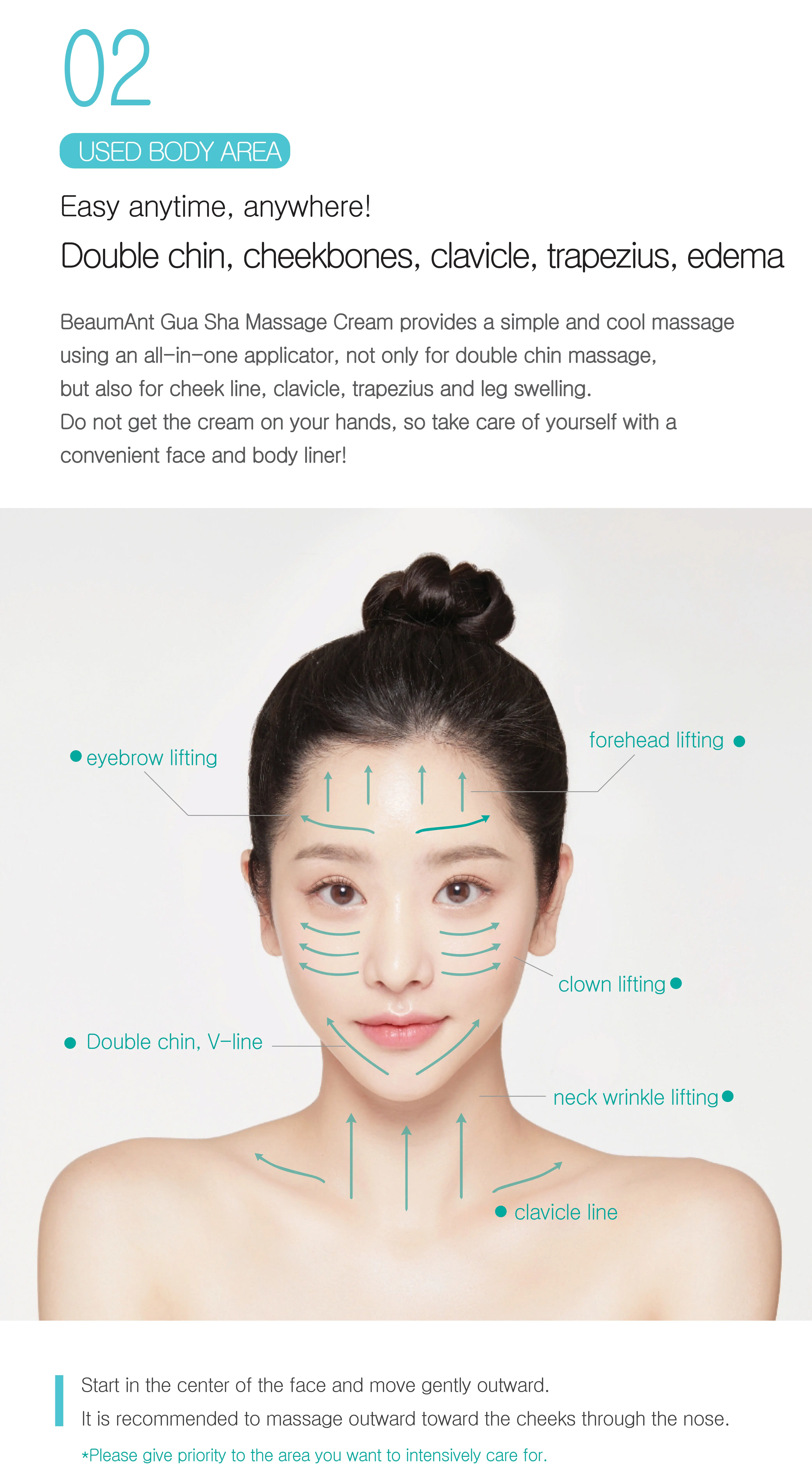 Beaumant Face & Body Liner Gua Sha Massage Cream Beauty Retionl Vitamin